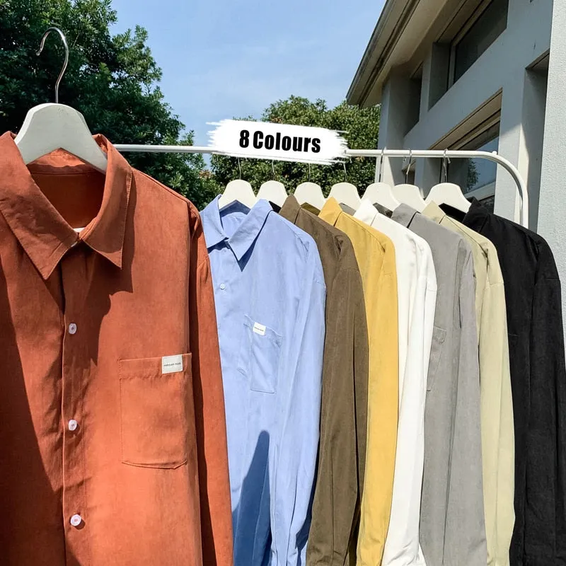 [Korean Style] 8 Solid Colors Casual Shirts