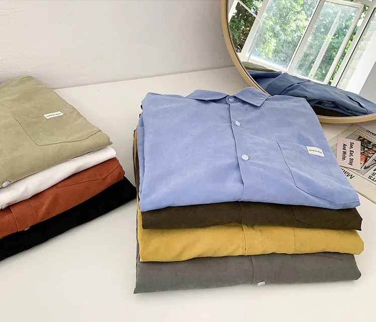 [Korean Style] 8 Solid Colors Casual Shirts