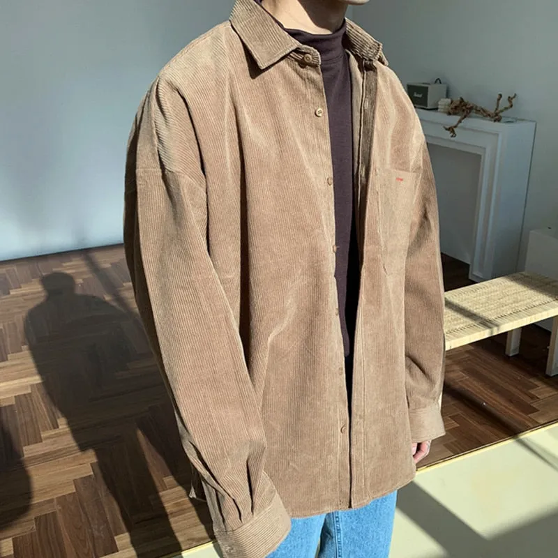 [Korean Style] Corduroy Casual Shirts