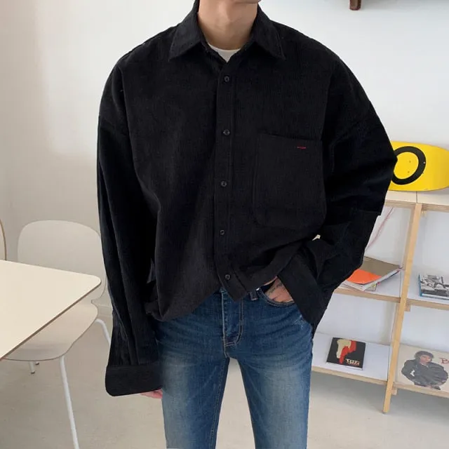 [Korean Style] Corduroy Casual Shirts