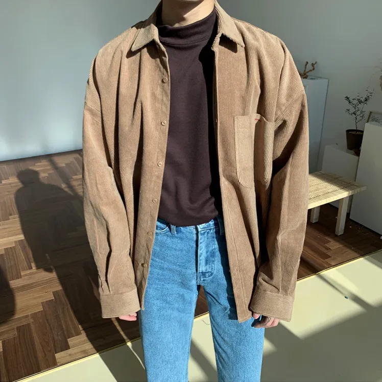 [Korean Style] Corduroy Casual Shirts