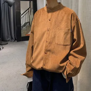 [Korean Style] Corduroy Long Sleeve Shirts