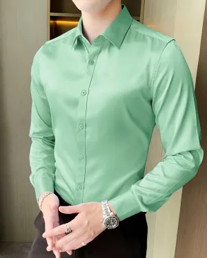 Light Green Men's Party Wear Shirt