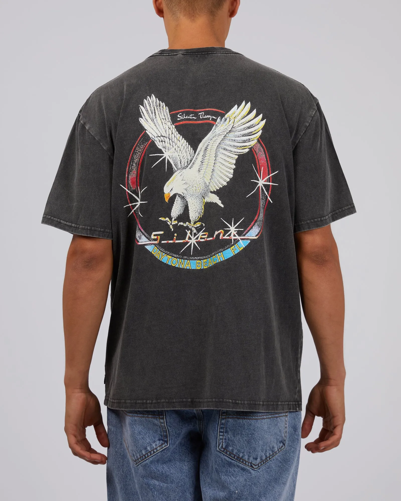 Majestic Eagle Tee Washed Black