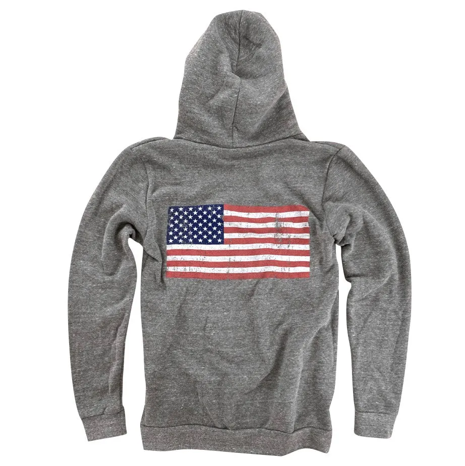 Men's Old Glory American Flag Patriotic Hooded Sweatshirt