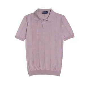 Natural Cotton Knitted Polo Shirt