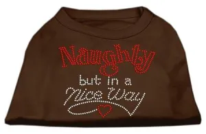 Naughty But Nice Rhinestone Shirts Brown Med (12)