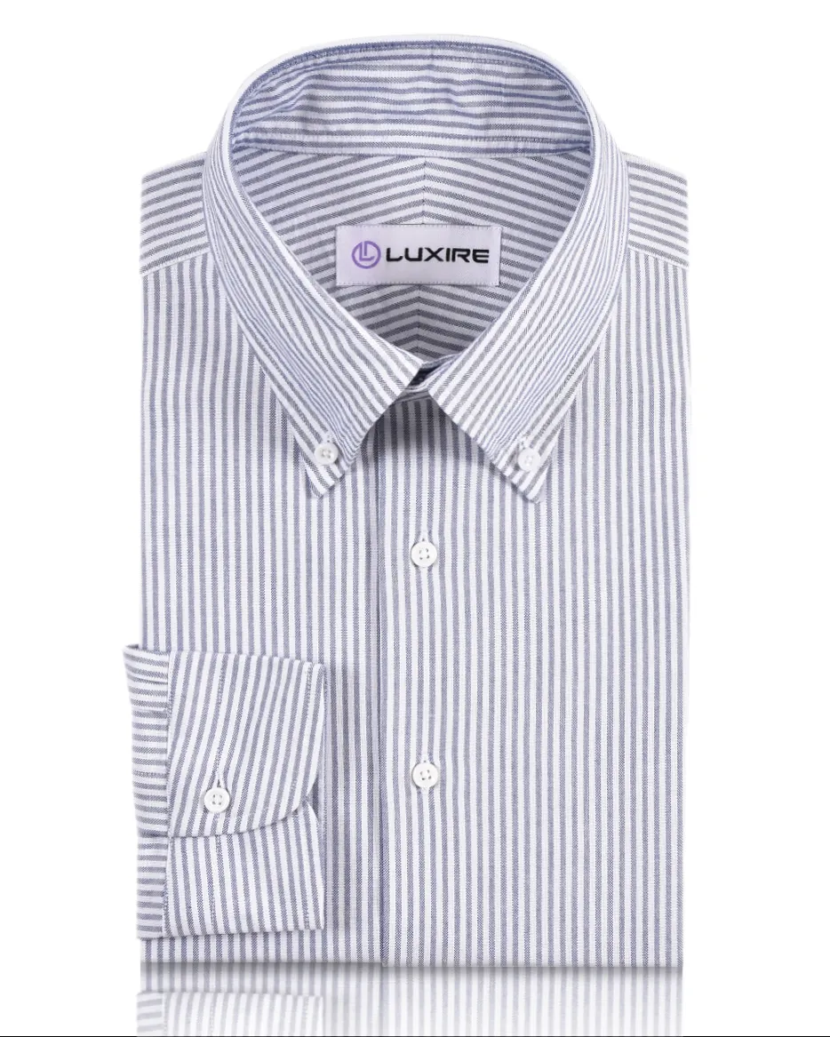 Navy University Stripes Oxford Shirt