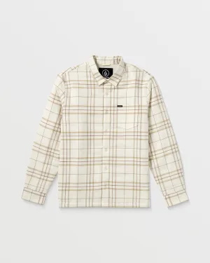 Northport Lined Flannel Long Sleeve Shirt - White Flash