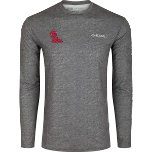 Ole Miss Performance Heather Long Sleeve Crew