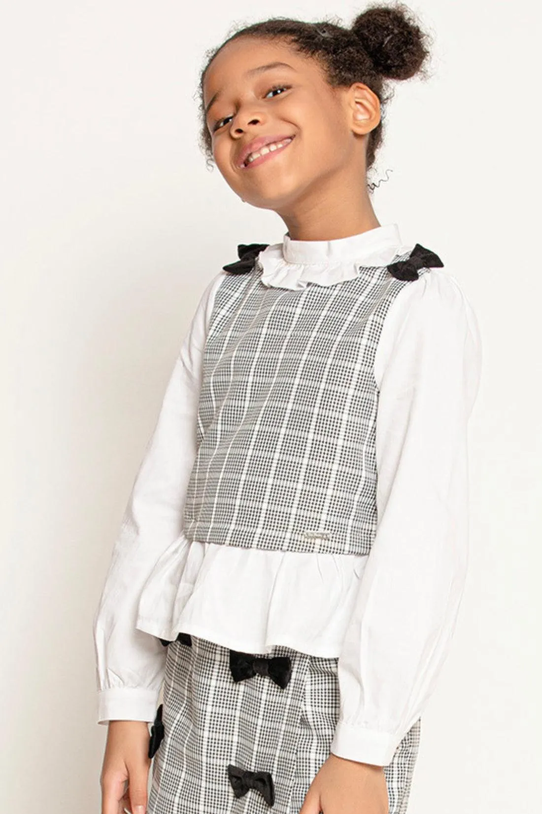 One Friday Checkered Charms Top