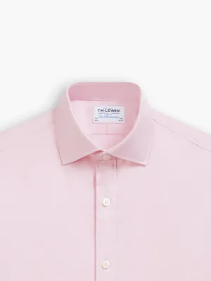 Pink Bold Twill Fitted Single Cuff Classic Collar Shirt