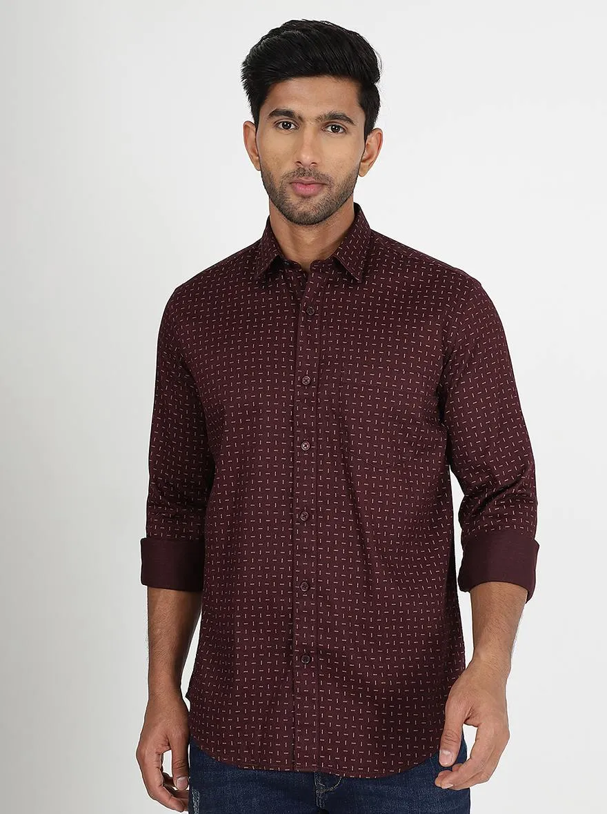 Printed Printed Slim Fit Semi Casual Shirt | JadeBlue