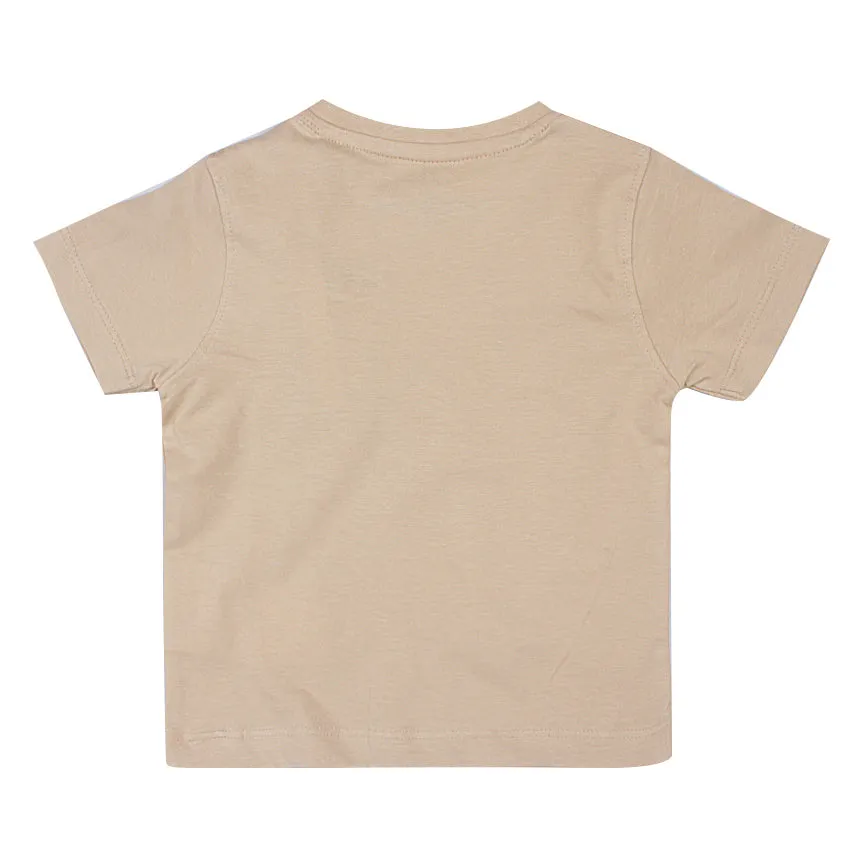 REDTAG Boy's Beige T-Shirts