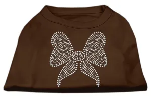 Rhinestone Bow Shirts Brown Med (12)