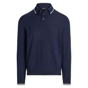 RLX Merino Coolmax LS Polo Refined Navy - AW24