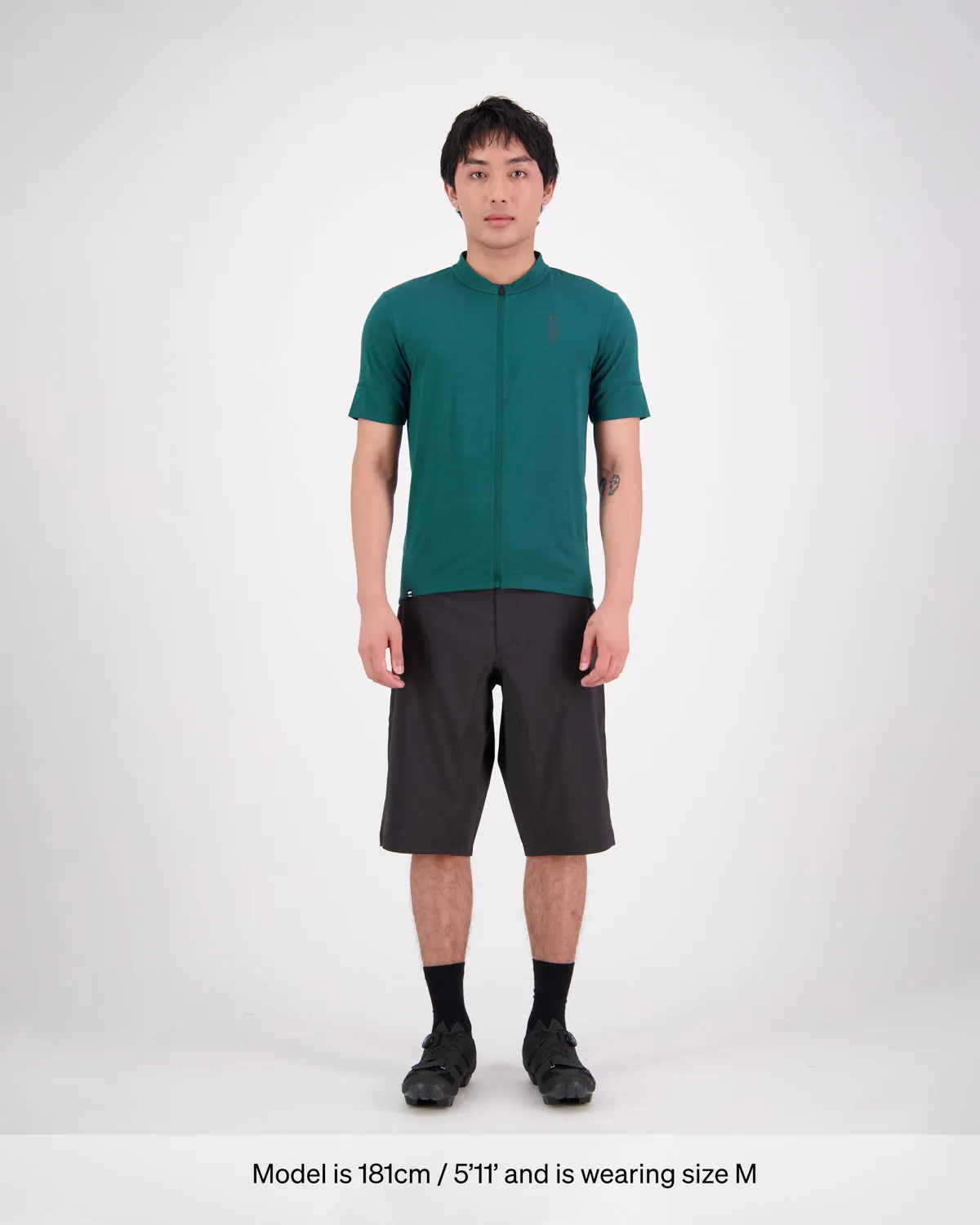 Roam Cargo Merino Full Zip T-Shirt - Evergreen