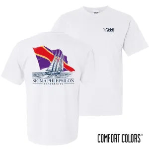 SigEp Comfort Colors White Seafarer Short Sleeve Tee