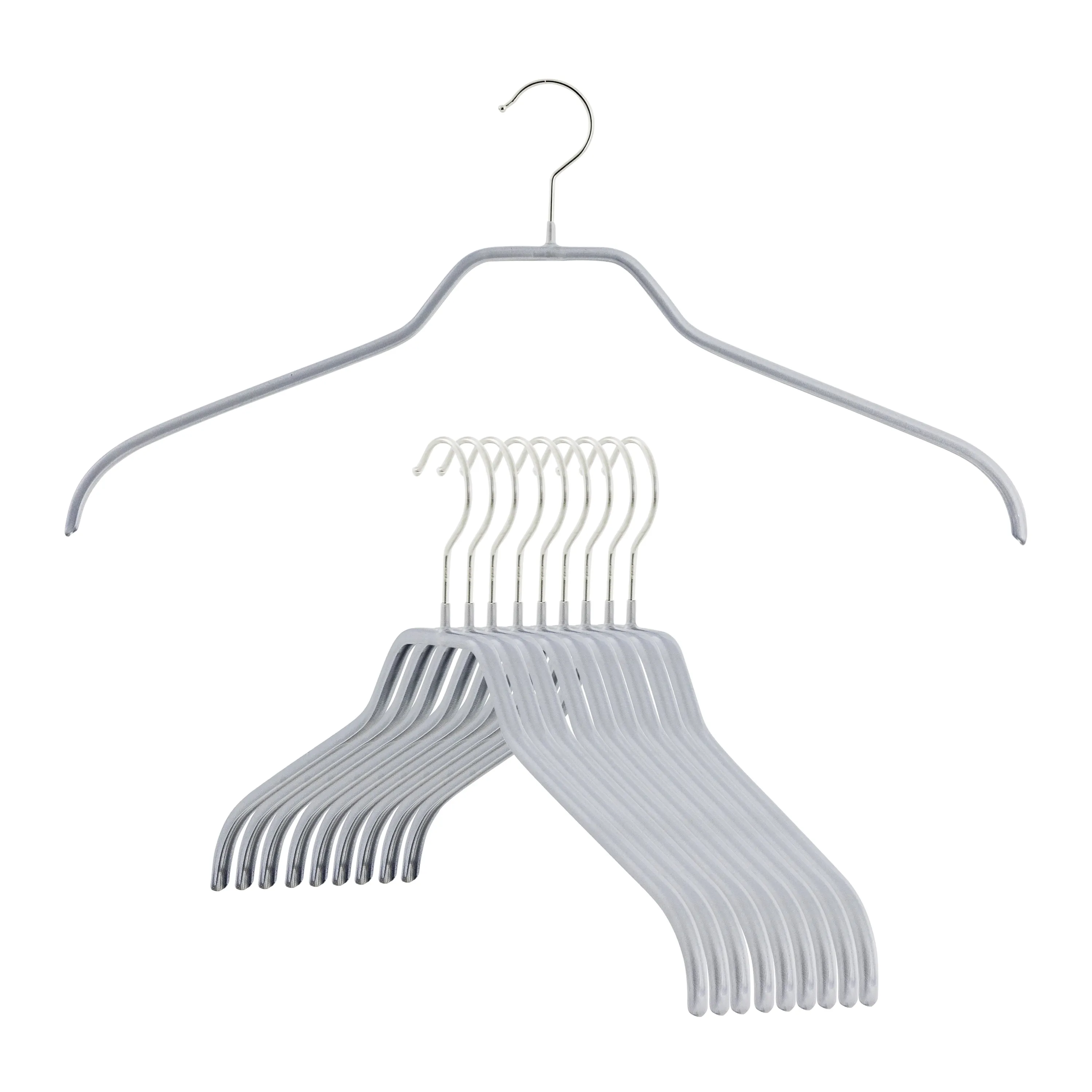 Silhouette Shirt Hanger, 41-F, Silver