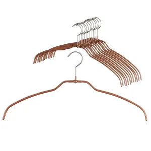 Silhouette Space-Saving Shirt Hanger, 42-FT, Copper