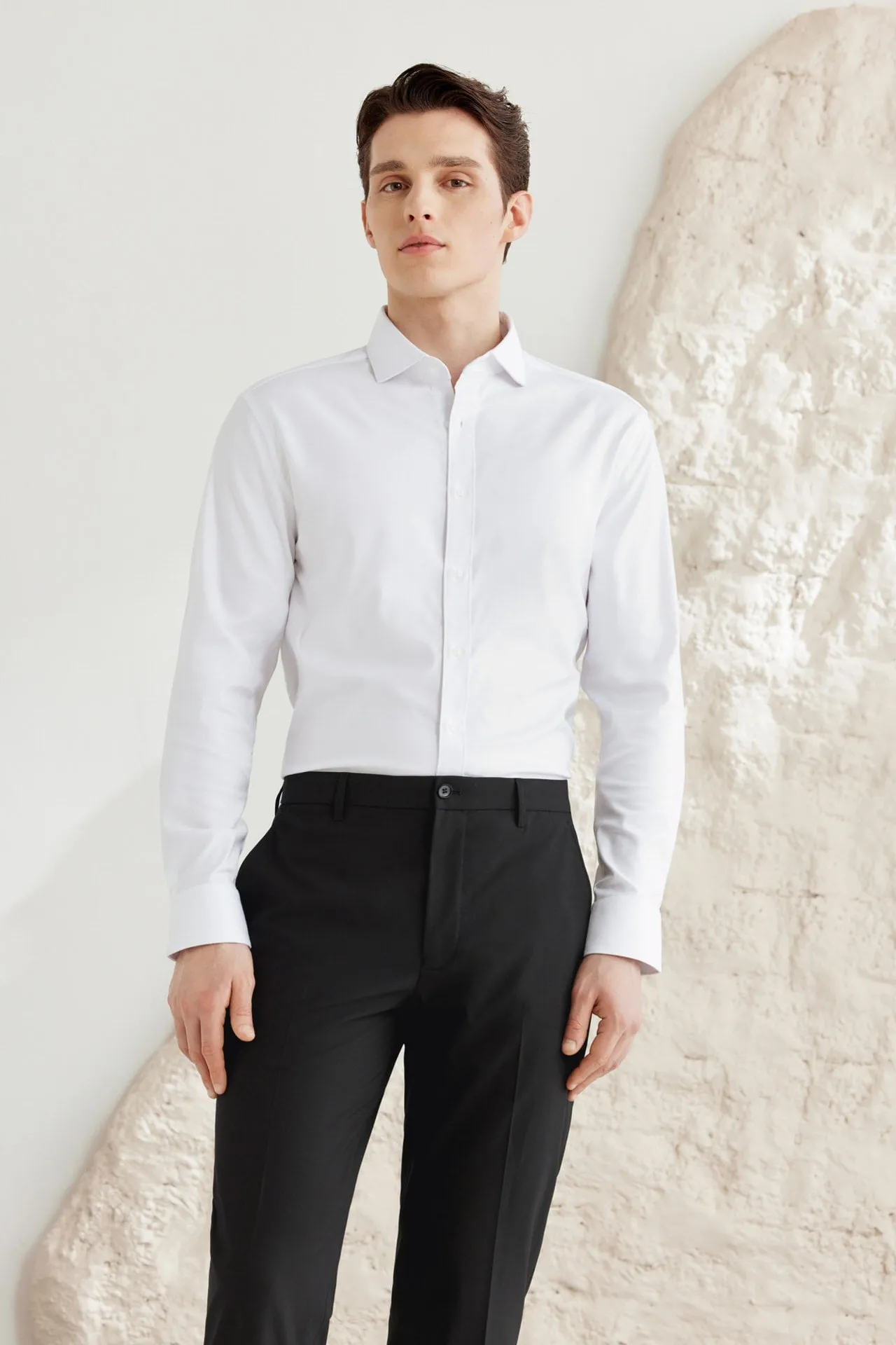 Silky Touch Stretch Oxford Shirt in Smart Fit