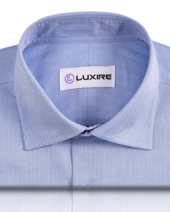 Sky Blue Herringbone Shirt