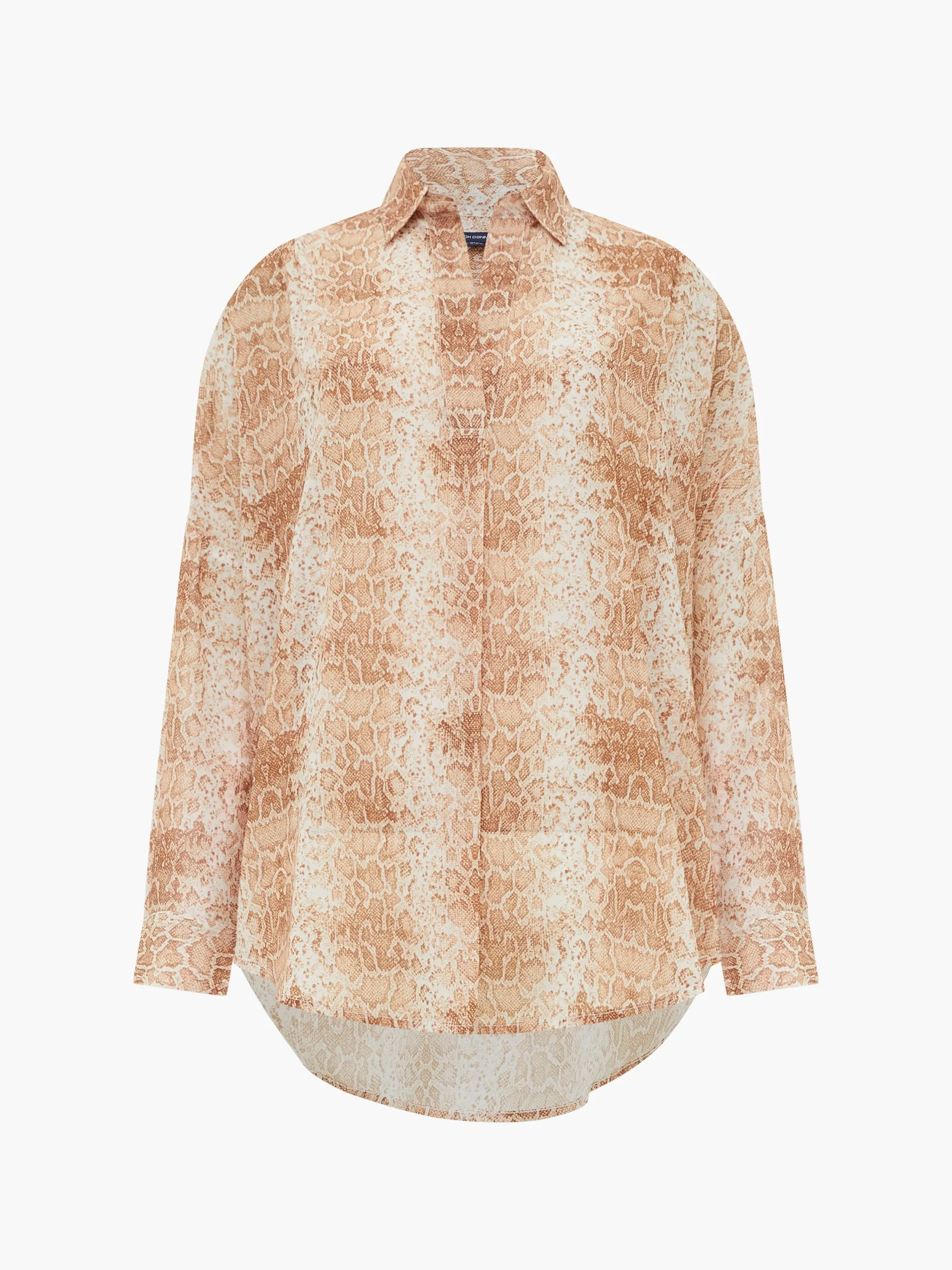 Snake Smooth Georgette Popover Shirt