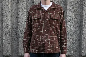 Style Eyes by Sugar Cane Splash Corduroy Sports Shirt - Brown