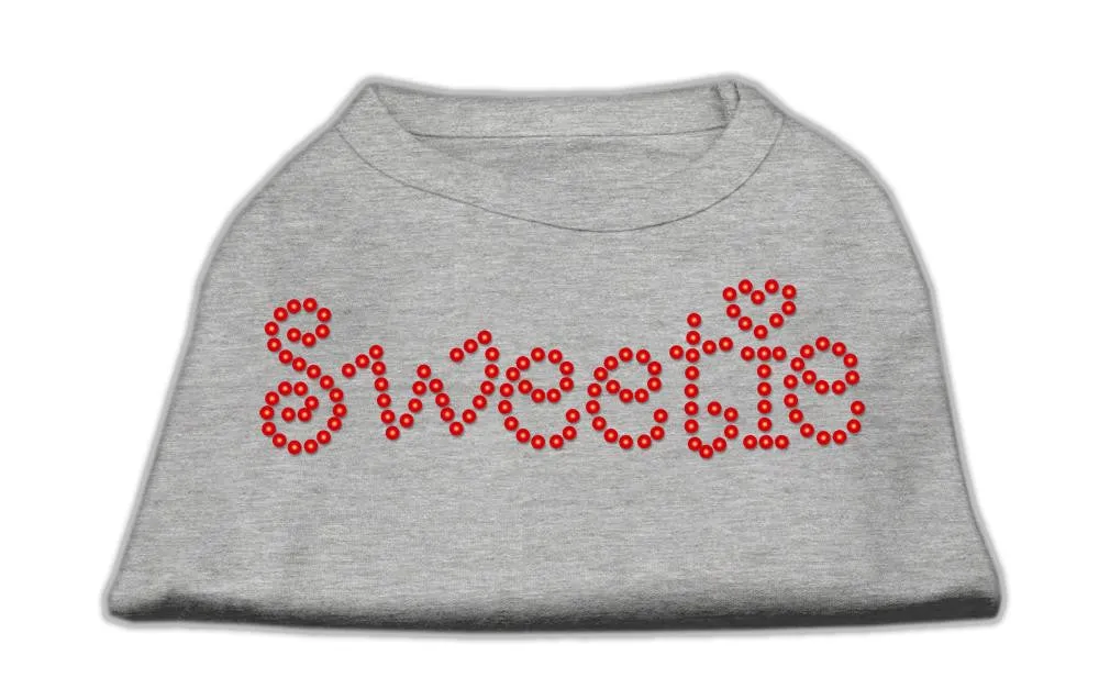 Sweetie Rhinestone Shirts Grey XS (8)