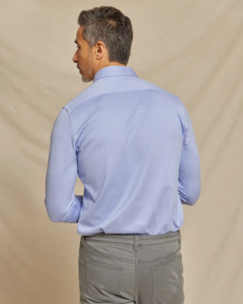 The Atlas - Liquid Cotton Button Down - Blue