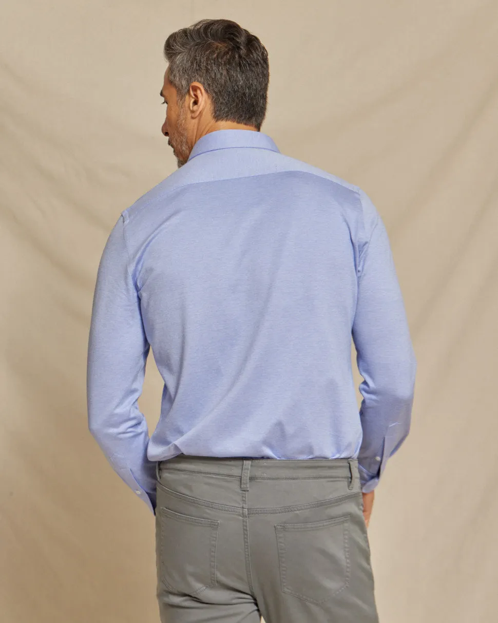 The Atlas - Liquid Cotton Button Down - Blue