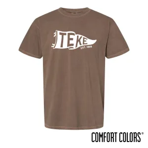 TKE Comfort Colors Brown Pennant Short Sleeve Tee