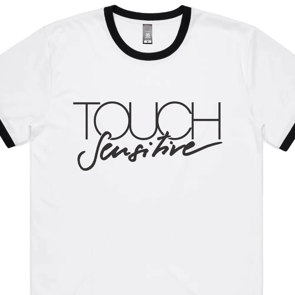 Touch Sensitive Logo / White Ringer T-Shirt