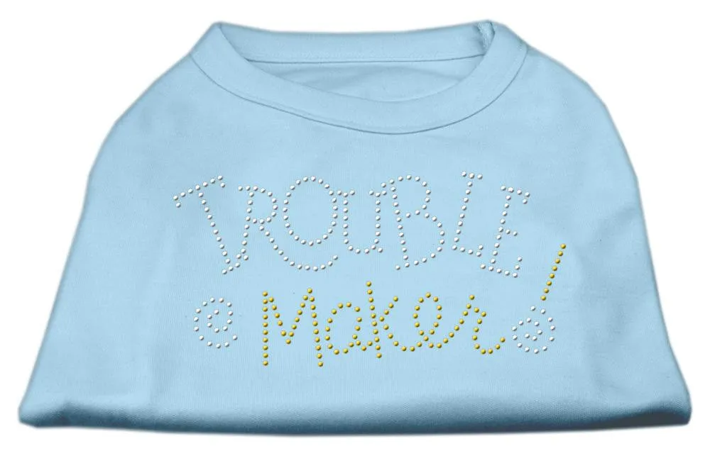 Trouble Maker Rhinestone Shirts Baby Blue XL (16)