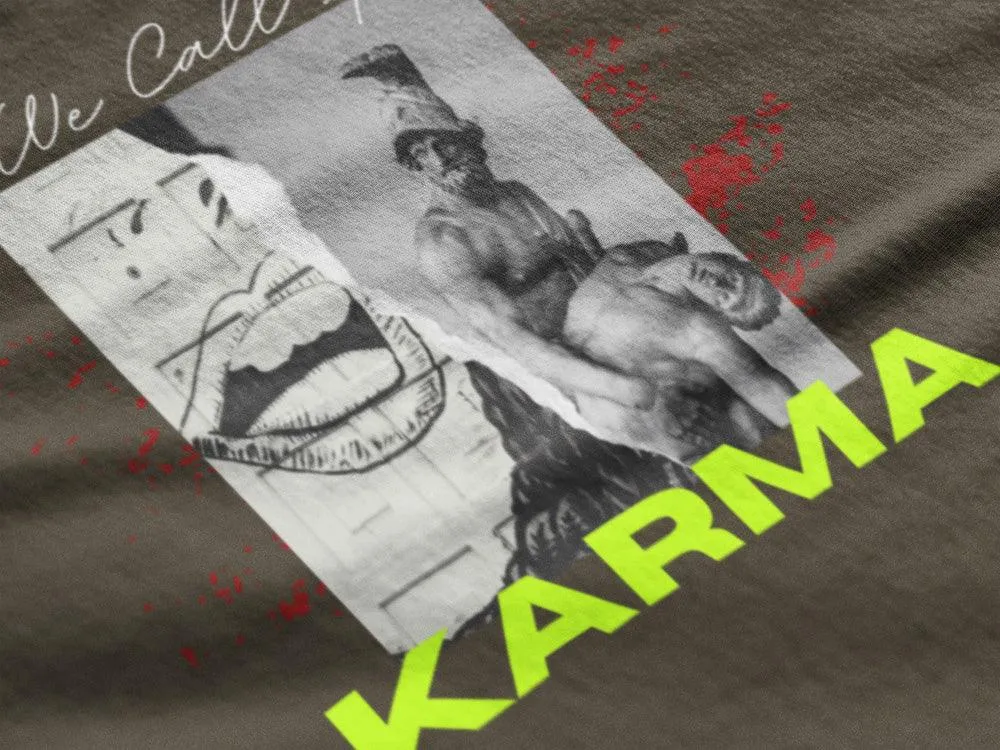 We Call it Karma - Unisex Oversized Cotton Graphic Printed T-Shirt