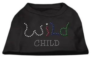 Wild Child Rhinestone Shirts Black XXL (18)