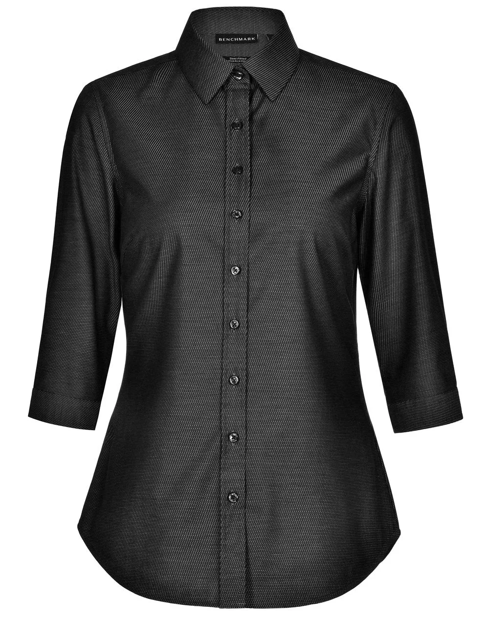 Winning Spirit Ascot Ladies 3/4 Sleeve Dot Jacquard Strech Shirt (M8400Q)