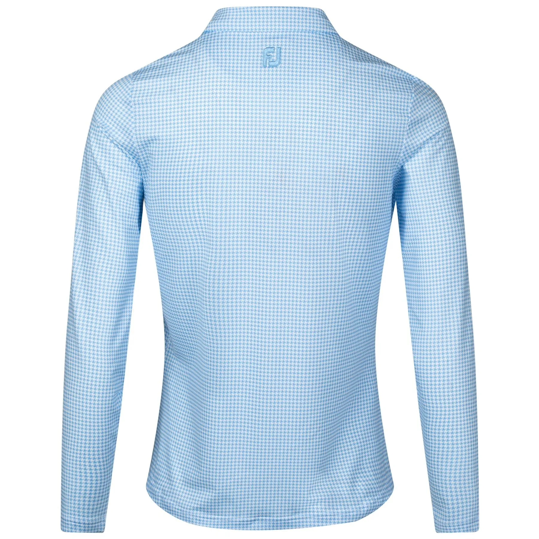 Womens LS Houndstooth Sun Protection Shirt Blue - AW23