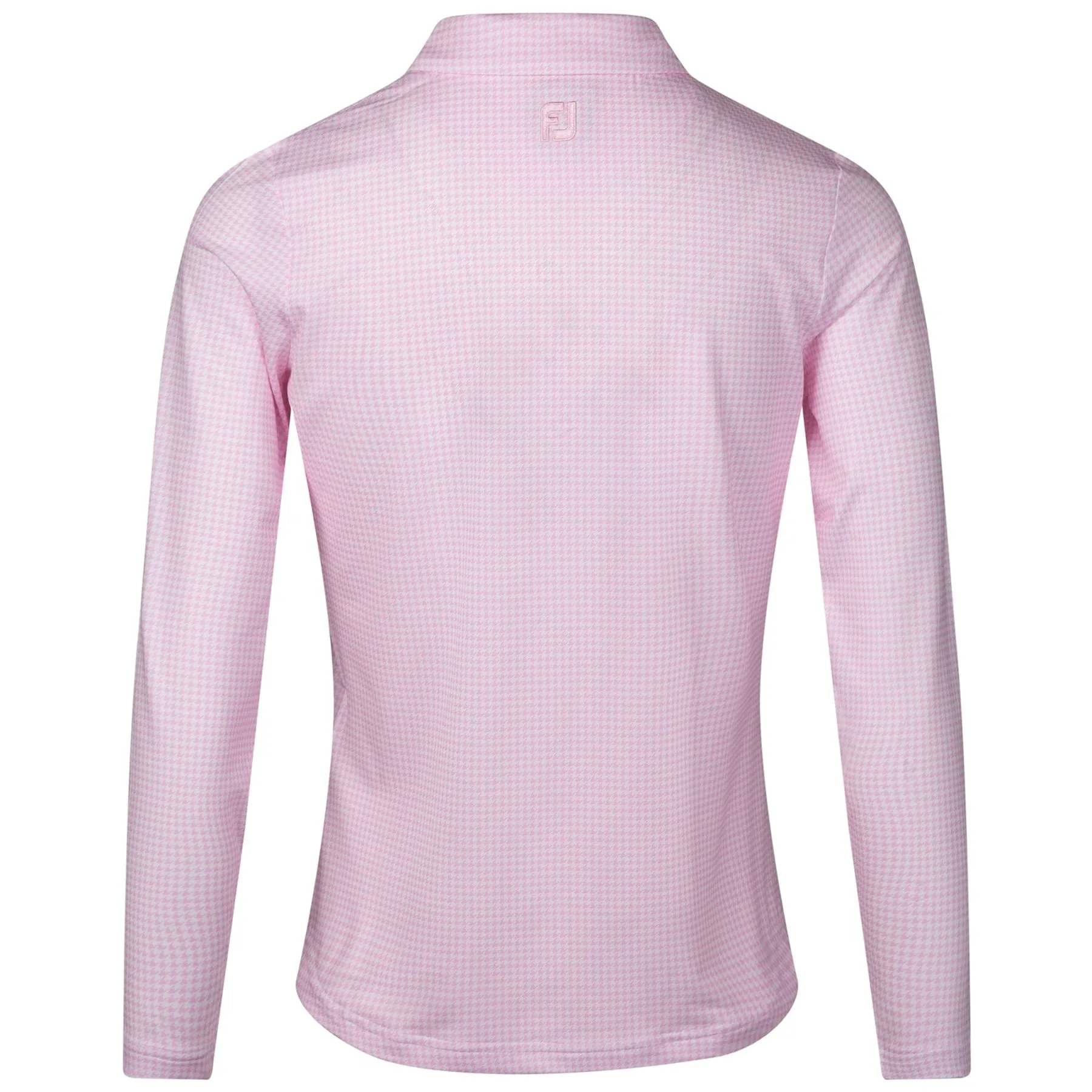 Womens LS Houndstooth Sun Protection Shirt Pink - AW23