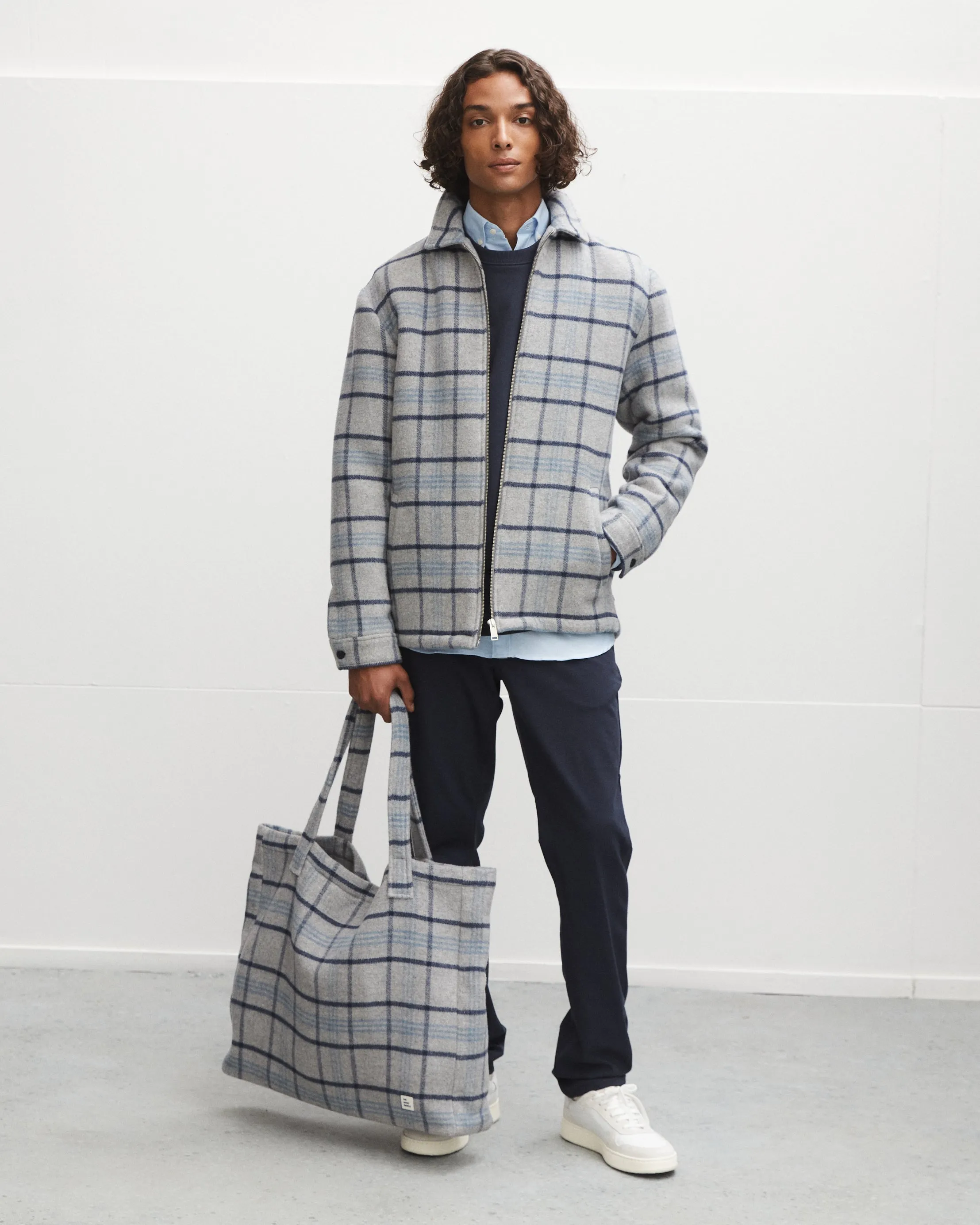 Wool Check Fabric Jacket